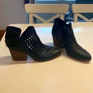 Vince Camuto black heeled booties